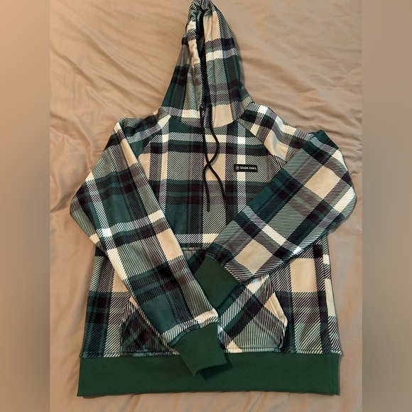 Spark Paws Green Flannel Human Hoodie (Size S) - Picture 1 of 7